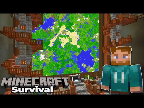 Creating an EPIC MAP ROOM in Minecraft 1.16 Survival Let's Play
