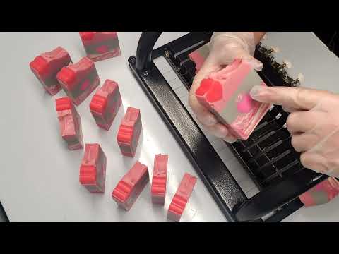 Cold process soap making, Valentine's day soap, Love Spell Soap, with soap embeds