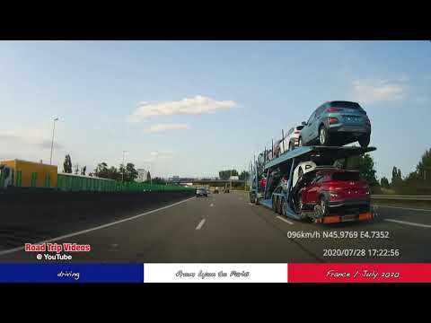 from Lyon to Paris - highway driving / a France road trip