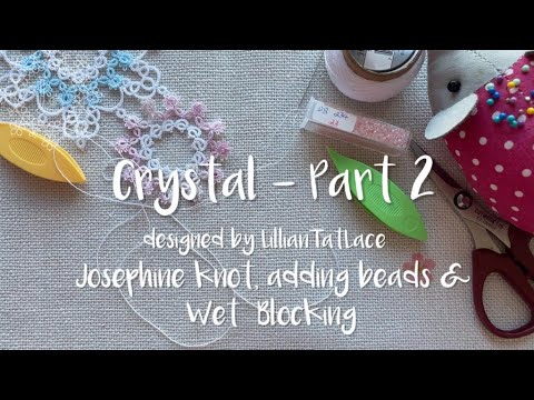 Tatting Tutorial for “Tiny Frozen Water Snowflake ” without bead designed by LillianTatLace