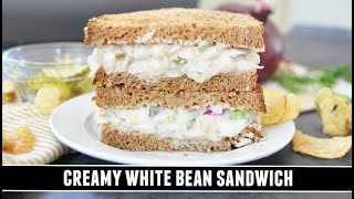 "Better than Deli" CREAMY Dill Pickle White Bean Sandwich