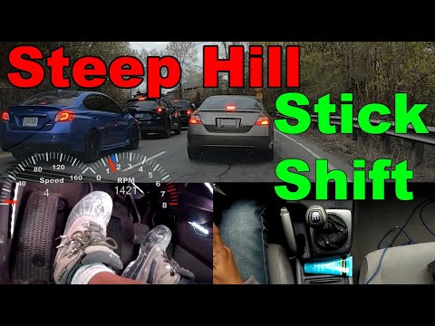 (102) driving up a mountain in traffic with stick shift