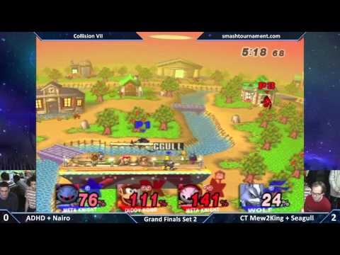 Collision VII - ADHD + Nairo vs CT Mew2King + Seagull Joe - Grand Finals Set 2 - SSBB