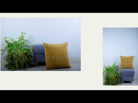 Red Hand Loomed Mud Cloth Rug Cushion Cover, Size: (20x20 Inches,24x24 Inches)