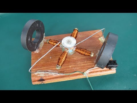 How to Make a Powerful 12V DC Motor with magnets - Homemade a powerful DC motor testing
