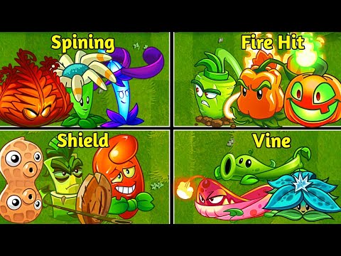 Random 4 Team Plants Battles - Which Team Will Win? - PvZ2 Team Plants vs Team Plants