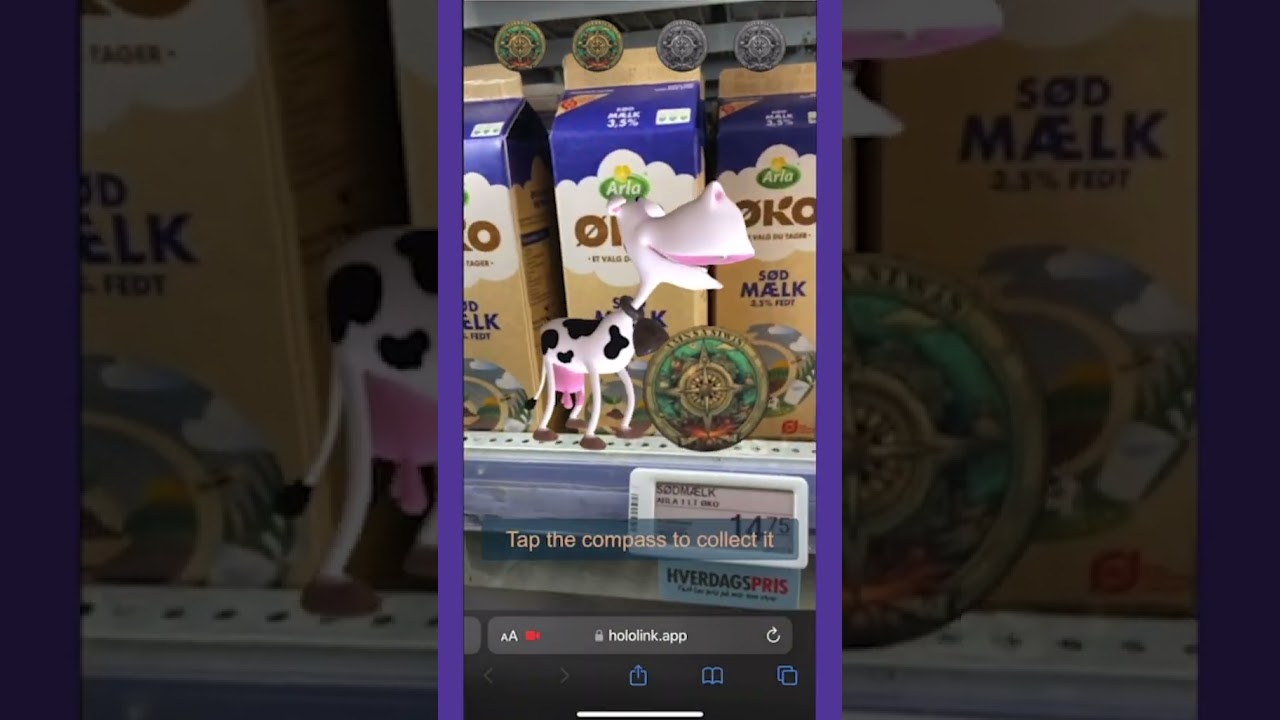 Augmented Reality Treasure hunt for Supermarket demo