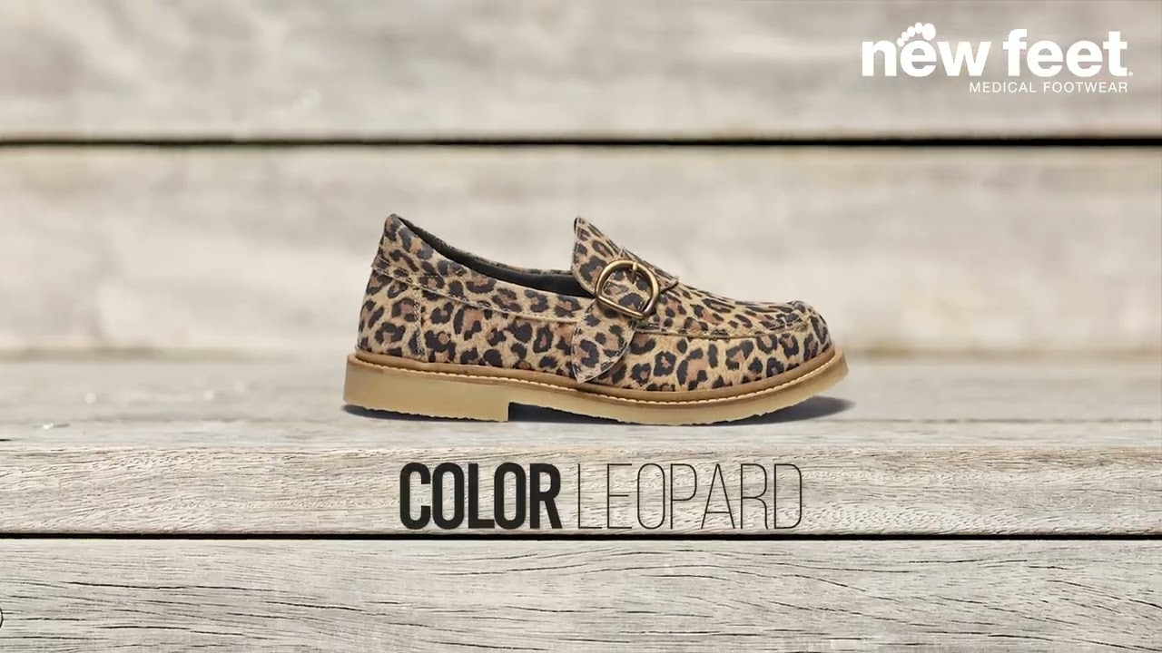 Dameloafer med dekorationspænde på velcrorem