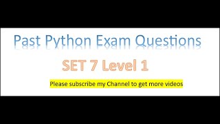 Set 7 Level 1 using python CCBP Nxtwave #nxtwaveccbp #programming #viral #python #coding #youtube