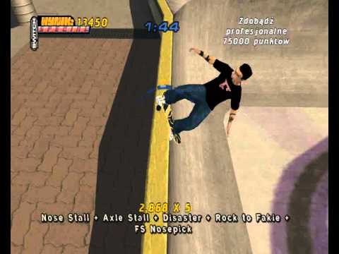Tony Hawks Pro Skater 4 ..Zadanie: Uczelnia, Profesionalne 75000PtK