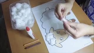 HOW TO MAKE COTTON BALL SHEEP I COTTON BALL SHEEP I EDUCATIONAL VIDEO