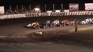 preview picture of video 'Illini Racing Series - Thursday Night Thunder - Farmer City Feature 7-17-2014'
