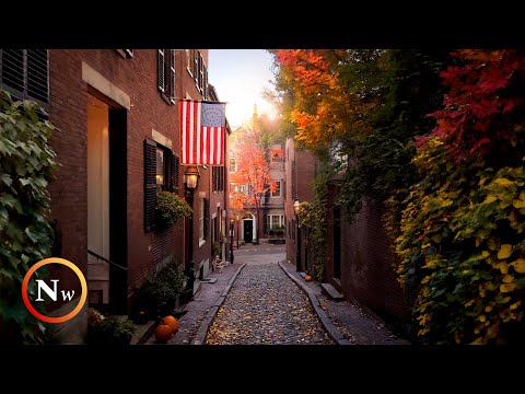 Morning Walk in Boston, MA | Public Garden & Beacon Hill | ASMR Street Sounds for Sleep & Study