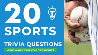 20 Trivia Questions - Sports Knowledge Quiz Ep.40 ❓🤔