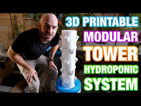 3D Printable Tower Hydroponic System