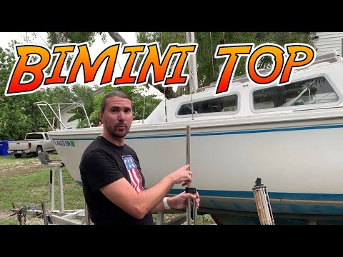 Fitting a New Carver Bimini Top to Our Catalina 22