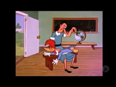 Woody Woodpecker is getting Spanked