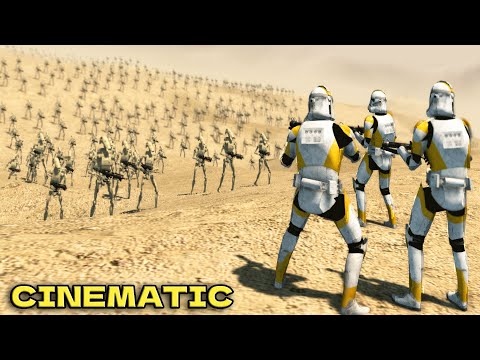 200 Clone Troopers vs ENDLESS DROID ARMY - Cinematic - Men of War: Star Wars Mod