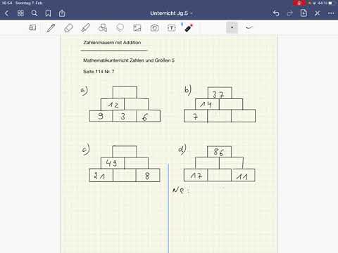 Rechenmauer ( Addition )