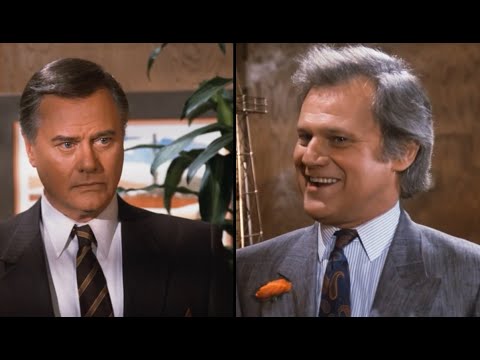 DALLAS - J.R. And Cliff Square Up At Ewing Oil. 10x27