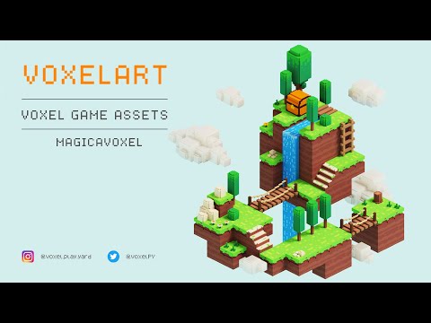 Voxel Art - Game Assets - Magicavoxel Timelapse