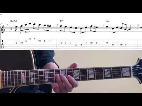 Minor 2-5-1 Jazz Exercises In Am – Wes Montgomery, George Benson, Pat Martino Style