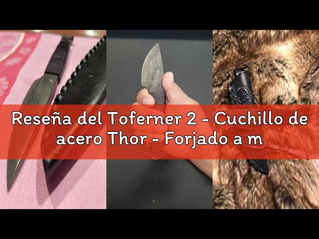 Vídeo relacionado con Toferner - Cuchillo de acero celta - Forjado a mano y aspecto vintage - Hoja puntiaguda ultra afilada - Elegante diseño antiguo - Incluye estuche de cuero auténtico
