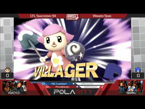 CFL Smackdown 94 WiiU Arcadian - VGA YLD (Villager) vs King Will (Sonic) - Winners Semis