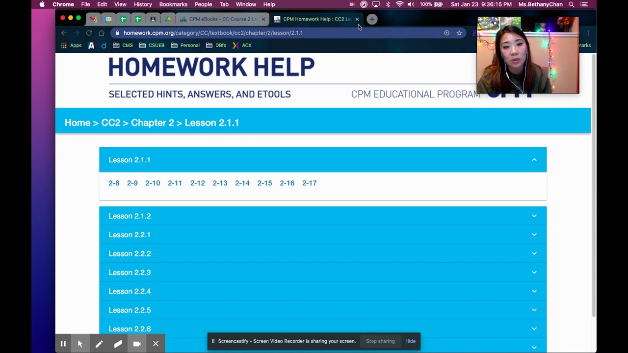 Homework Help CPM Online Textbook