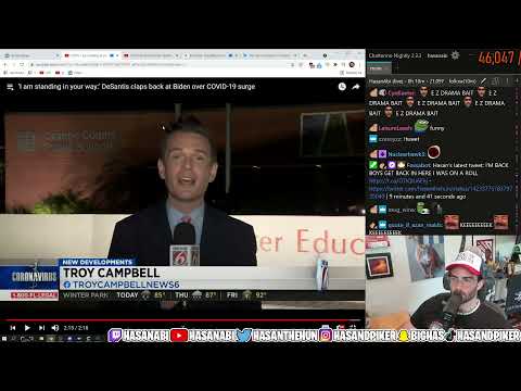 HasanAbi Full Stream August 5, 2021 2/2  Ron DeathSantis and Anti-Vaxxers / The Amazon Review Killer