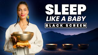 SLEEP IN SECONDS | Sound Bath Meditation (Black Screen)