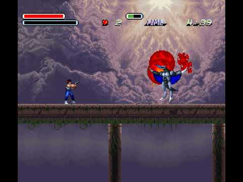 Gameplay snippet : Majyūō: King of demons : Stage 1 : SNES