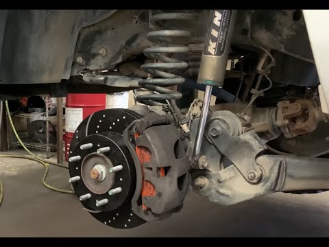 EBC brakes Installed and tested on a big Ram Power Wagon 2500 with 37\" Tires - EBC Stage 8 Brake Kit
