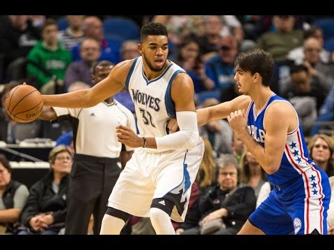 Karl Anthony Towns vs 76ers (17/11/2016) - 25 Pts, 10 Rebs, 12-18 FGM!