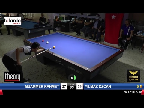 MUAMMER RAHMET & YILMAZ ÖZCAN Bilardo Maçı - AKSOY BİLARDO 3 BANT TURNUVASI-2. Tur