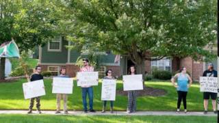 Protesters Line Outside The Home Of Brock Turner