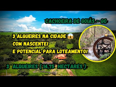 CHÁCARA À VENDA EM CACHOEIRA DE GOIÁS | 3 ALQUEIRES NA CIDADE + NASCENTE + IDEAL PARA LOTEAMENTO
