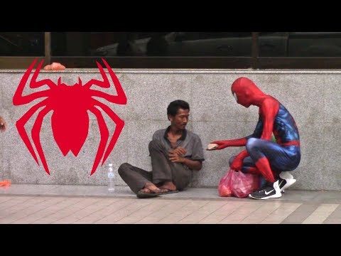 SPIDER MAN HELPING THE HOMELESS 2017 Video