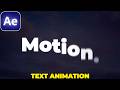 Smooth Text Animation In After Effects