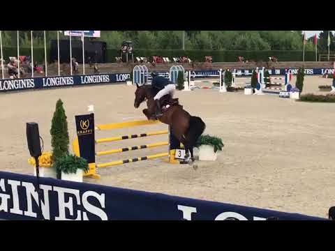 Amant du Chateau 3e de l'épreuve 140 avec F-X Boudant au CSI3* de Deauville