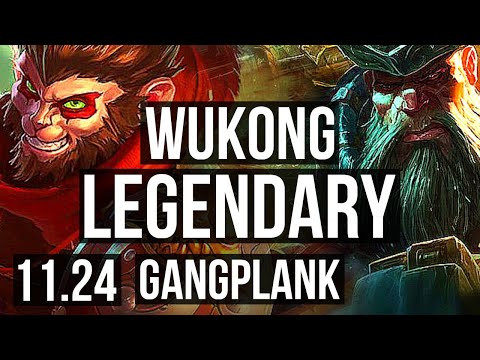 WUKONG vs GANGPLANK (TOP) | 14/2/4, Legendary, 1.0M mastery | EUW Diamond | 11.24