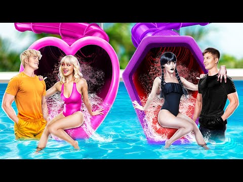 Wednesday’s Boyfriend vs Enid’s Boyfriend at a Water Park!