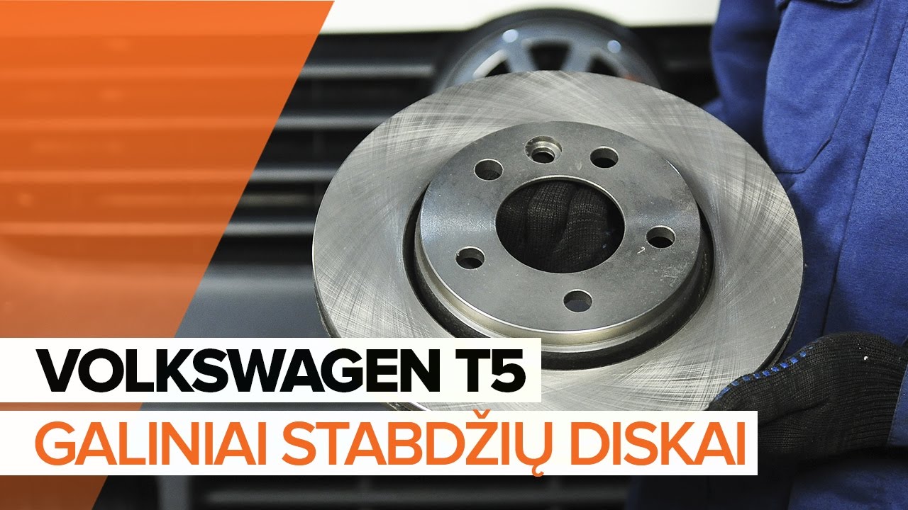 Kaip pakeisti VW Multivan T5 stabdžių diskų: galas - keitimo instrukcija