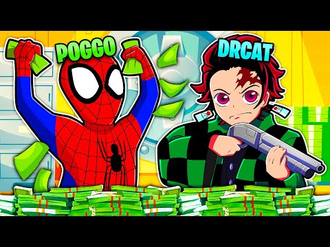 SPIDER-MAN RAPINA LA BANCA PIÙ GRANDE DI GTA 5 CON TANJIRO! IO E DRCAT DIVENTIAMO RICCHISSIMI!