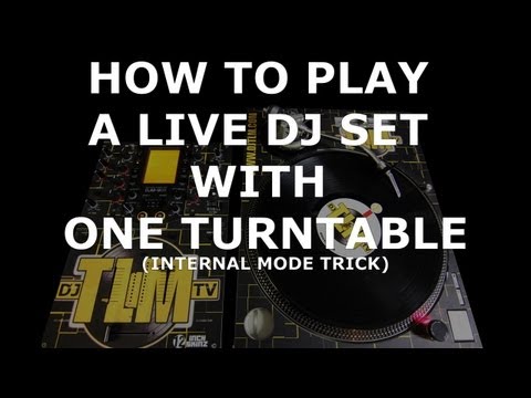 How to play a live DJ set with one turntable (Serato INT mode trick)