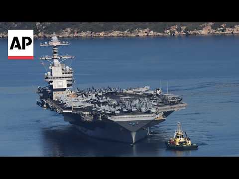 US aircraft carrier USS Gerald R. Ford leaves Greece for the Middle East