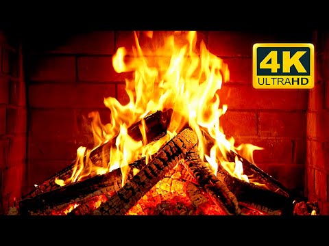 🔥 Cozy Fireplace 4K (12 HOURS). Fireplace with Crackling Fire Sounds. Crackling Fireplace 4K