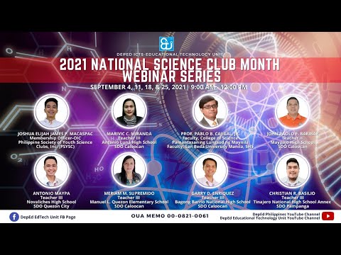 NATIONAL SCIENCE CLUB MONTH WEBINAR SERIES - WEEK 2