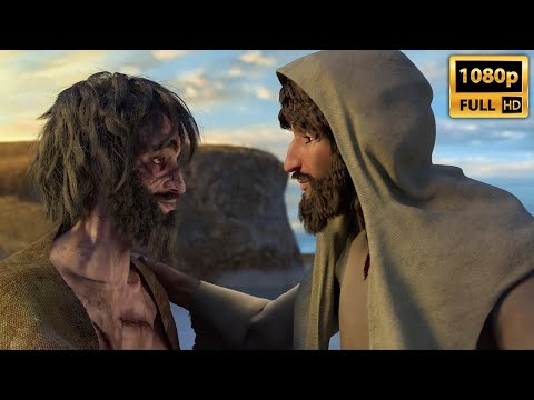 Jesus Expulsa o demônio gadareno. ANIMAÇÃO - (3D) FULL HD