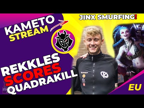 KC Rekkles SMURFING on Jinx 👑 Rekkles Scores Quadrakill | KC vs KOI